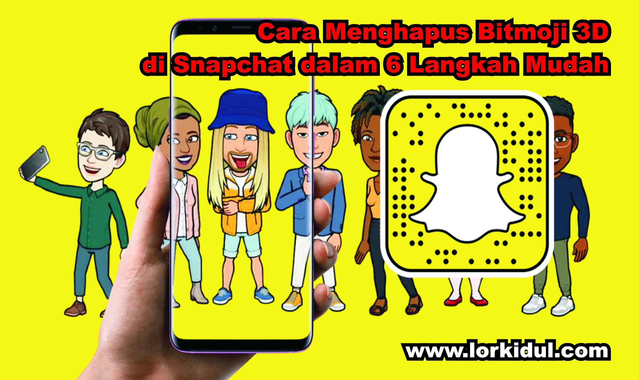 Cara Menghapus Bitmoji 3D di Snapchat